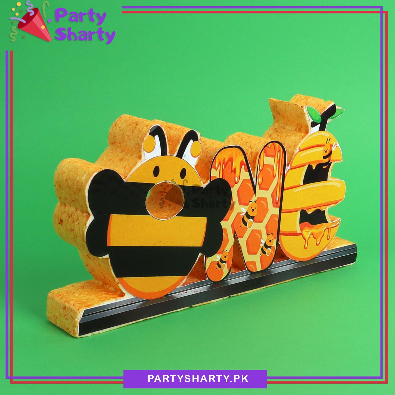 ONE Thermocol Standee For Honey Bee Theme Based First Birthday Celebration and Party Decoration