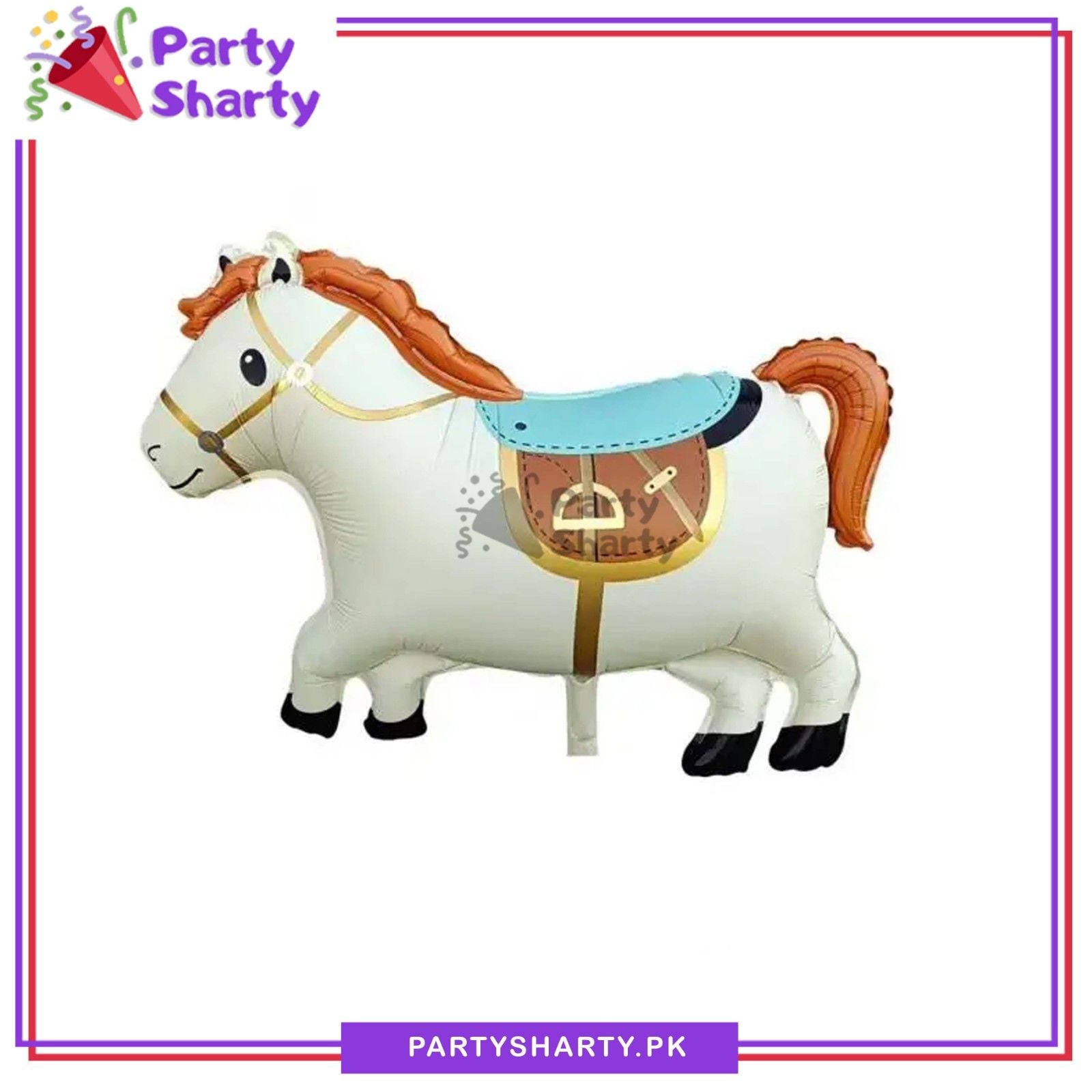 Horse Foil Balloon For Farm Animal Theme Birthday Party Decoration & Celebration
