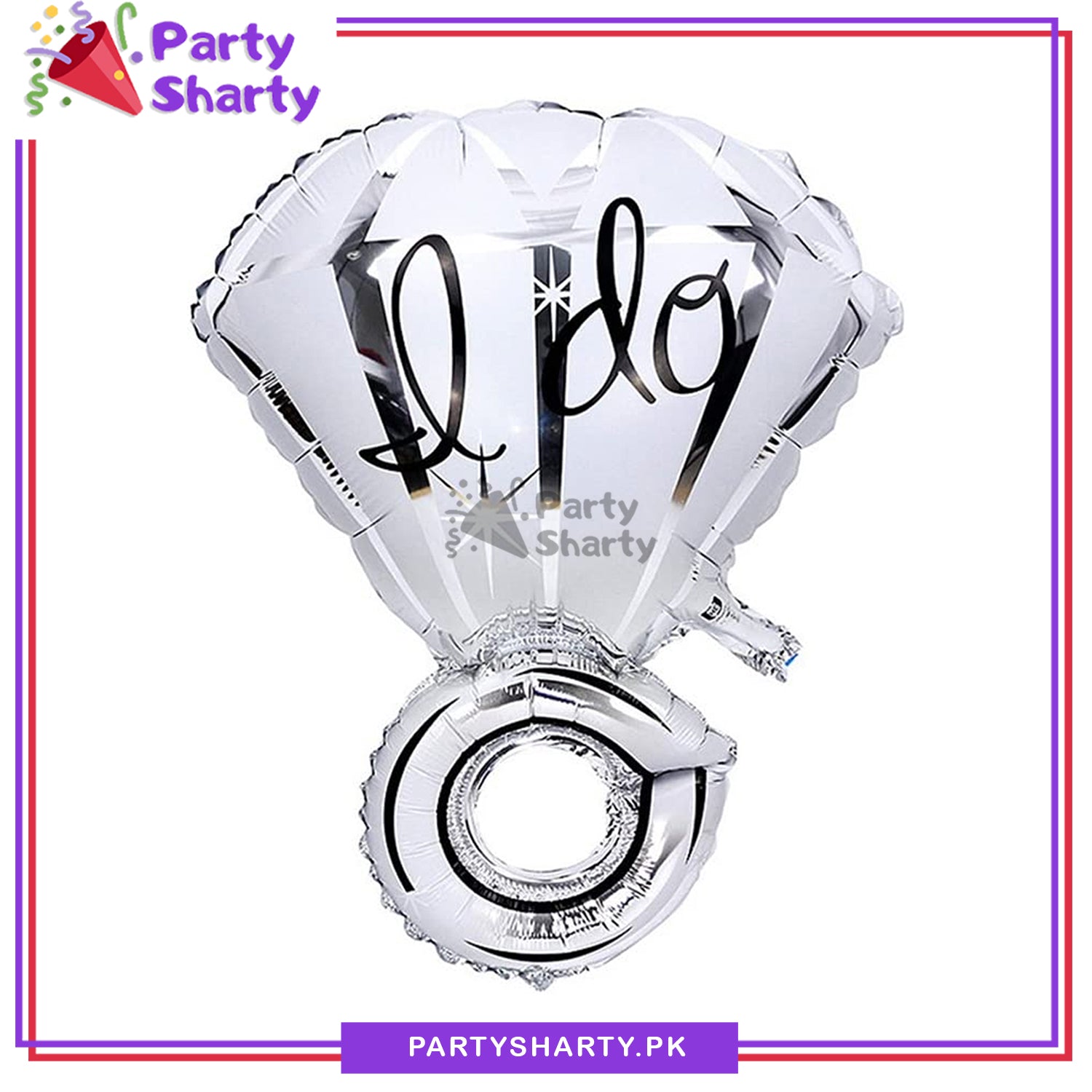 I DO Ring Shaped Foil Balloon For Wedding, Bridal Shower Decoration and Celebration