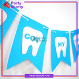 (D-1) I Got My First Tooth Card Banner For 1st Tooth Theme Decoration and Celebration
