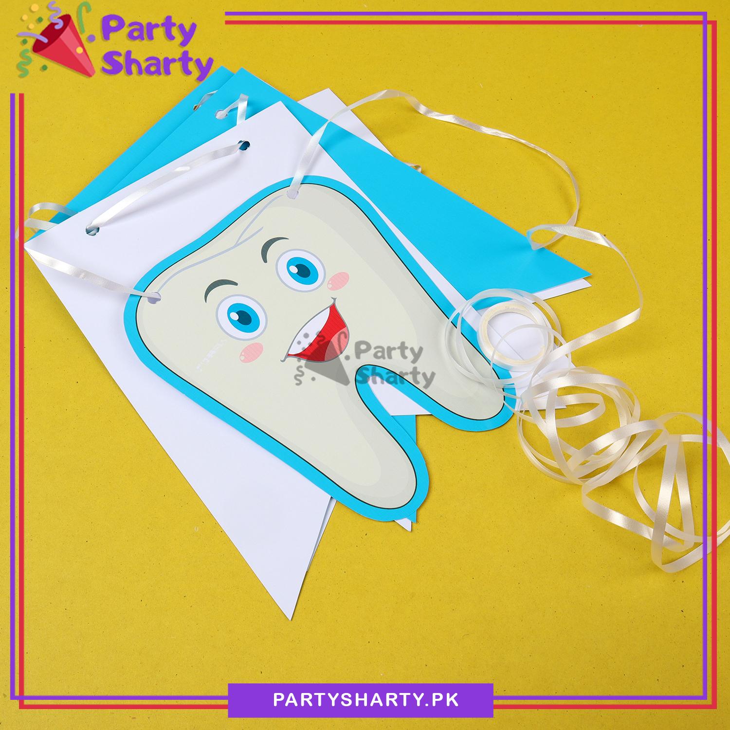 (D-1) I Got My First Tooth Card Banner For 1st Tooth Theme Decoration ...