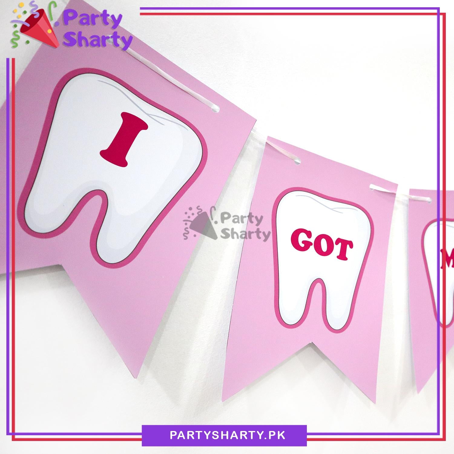 (D-1) I Got My First Tooth Card Banner For 1st Tooth Theme Decoration ...