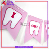 (D-1) I Got My First Tooth Card Banner For 1st Tooth Theme Decoration and Celebration