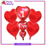 D-2 5pcs/set I Love You Foil Balloons For Party Decoration and Celebration