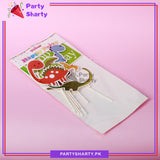 8pcs/Set Little Dinosaur Theme Happy Birthday Cake Topper for Theme Party Decoration