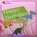 8pcs/Set Little Dinosaur Theme Happy Birthday Cake Topper for Theme Party Decoration