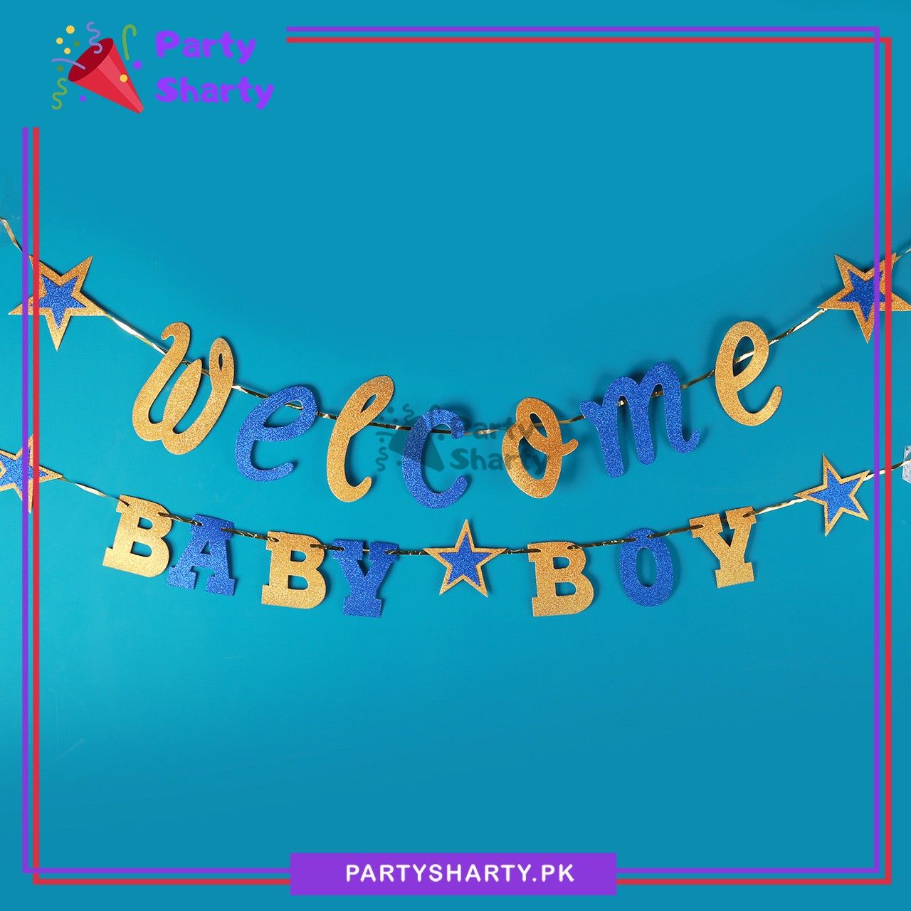 Welcome Baby Boy / Girl Scripted Foamic Banner for Welcome Baby Decoration & Celebration