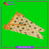 Golden Star Foil Printed Golden Party Flag Bunting  Pack of 10 For Golden Theme Decoration