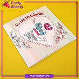 To my Wonderful Wife Heart Design Greeting Card For Wife Birthday Celebration