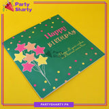 Happy Birthday Colorful Star & Dots Design Greeting Card
