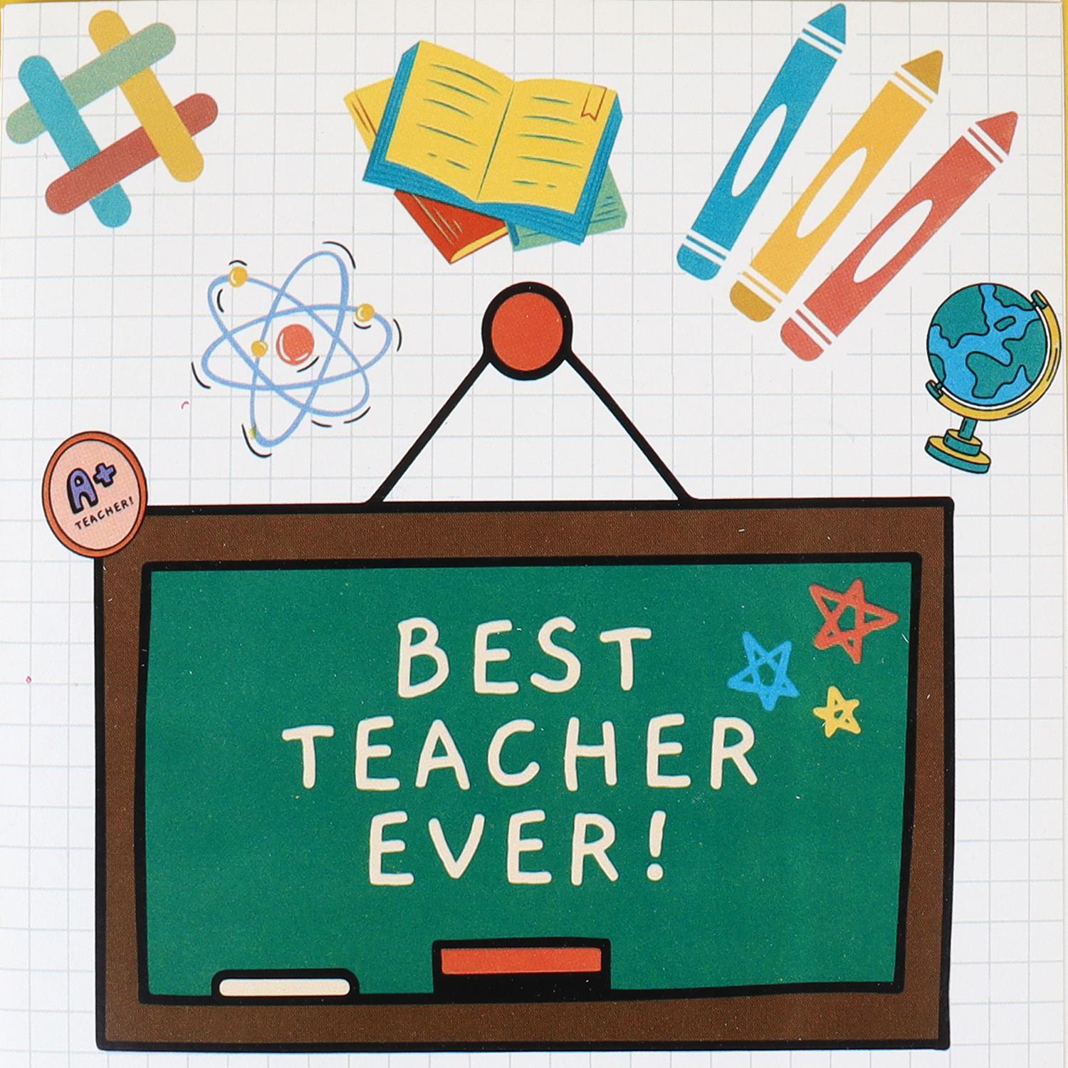 Best Teacher Ever Greeting Card For Teacher's Day Celebration