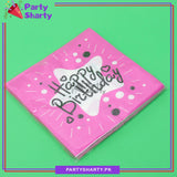 Beautiful Happy Birthday Printed Napkins Black For Party Decoration And Celebration