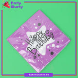 Beautiful Happy Birthday Printed Napkins Black For Party Decoration And Celebration