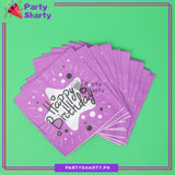 Beautiful Happy Birthday Printed Napkins Black For Party Decoration And Celebration