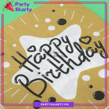 Beautiful Happy Birthday Printed Napkins Black For Party Decoration And Celebration