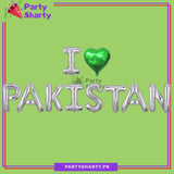 I ♥ PAKISTAN Foil Balloon Banner For Independence Day Celebration