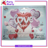 5pcs/set 3D Love You Foil Balloons For Party Decoration and Celebration