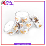 Imported 2.5CM Ramadan Kareem With Small Moon & Stars Golden Foil Printed Ribbon Roll For Ramadan Gift Decoration