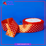 Polka Dot Printed Ribbon For Party Gift Decoration