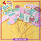 It's a Boy / Girl Theme Photo Booth Props (Pack of 12) For Gender Reveal, Welcome Baby or Baby Shower Party Celebration and Decoration