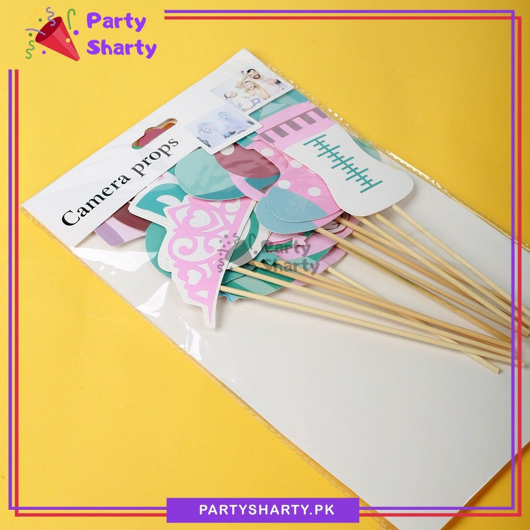 It's a Boy / Girl Theme Photo Booth Props (Pack of 12) For Gender Reveal, Welcome Baby or Baby Shower Party Celebration and Decoration