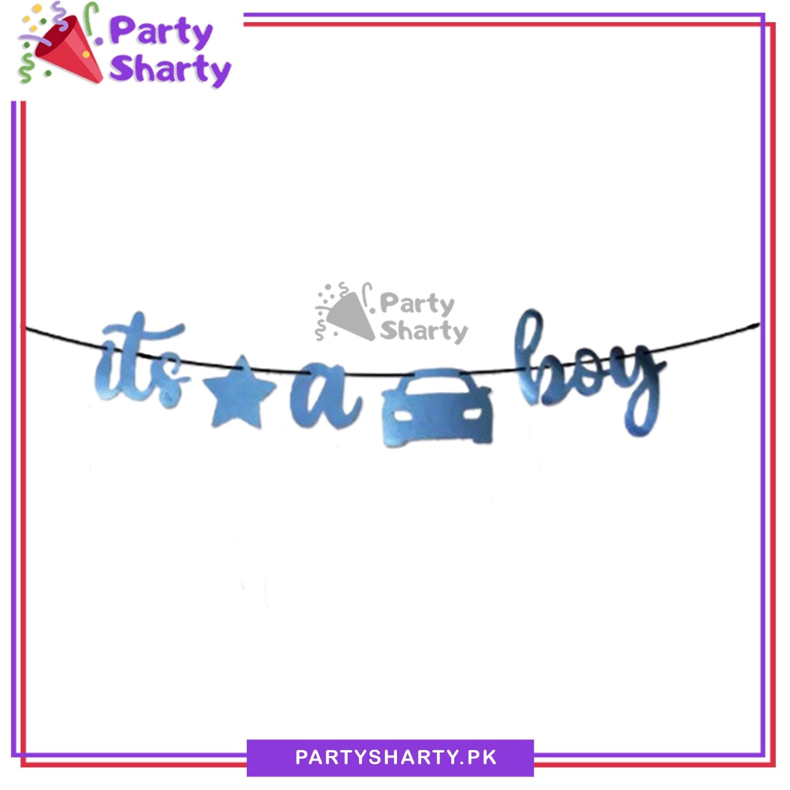 Its a Boy / Girl Card Banner for Welcome Baby Party Decoration and Celebration