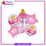 Its a Boy / Girl Feeder Shaped Foil Balloon Set of 5 For Baby Shower, Gender Reveal and Welcome Baby Decoration and Celebrations