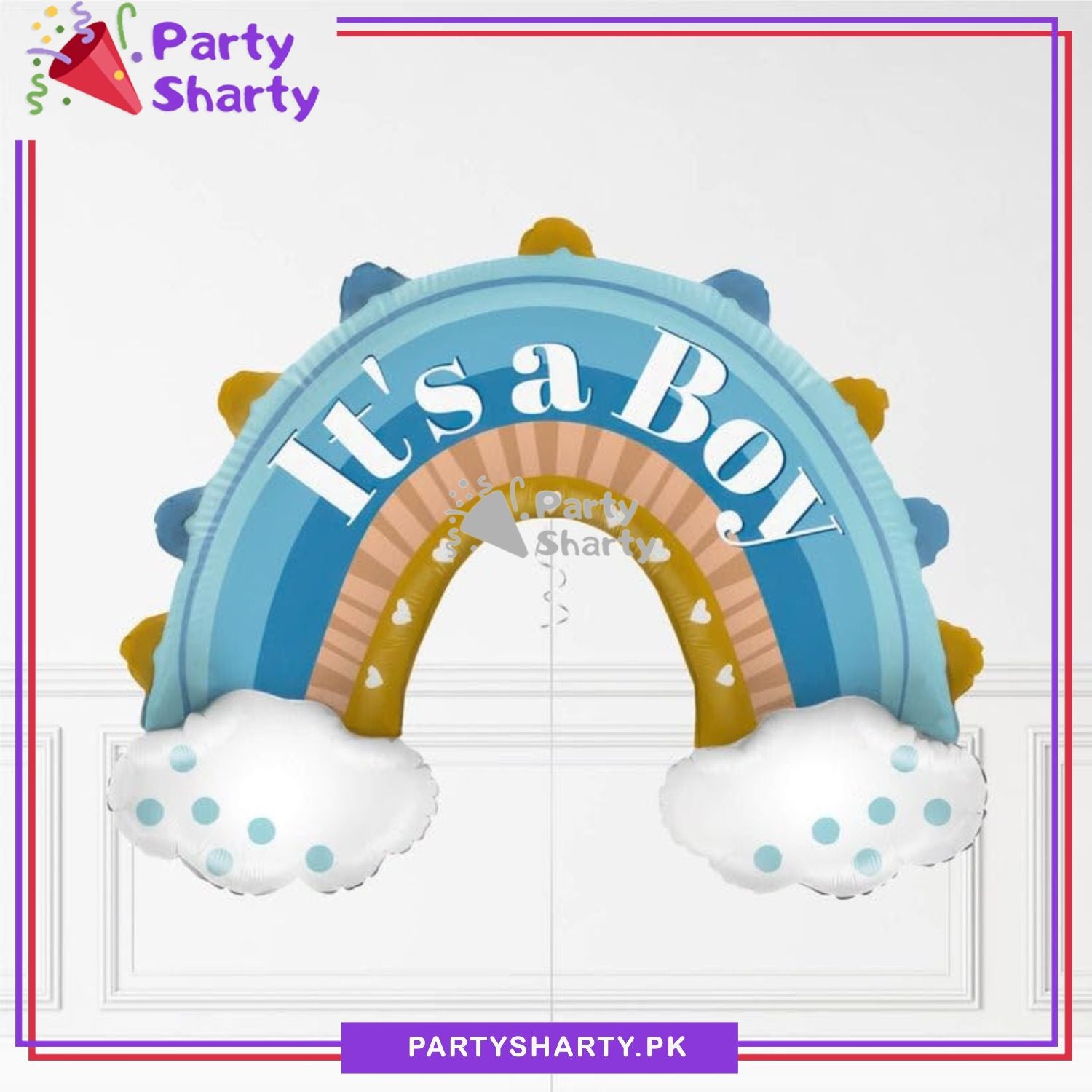 Its a Boy / Girl Stylish Cloud Rainbow Shaped Foil Balloon For Baby Shower, Welcome Baby Decoration and Celebrations