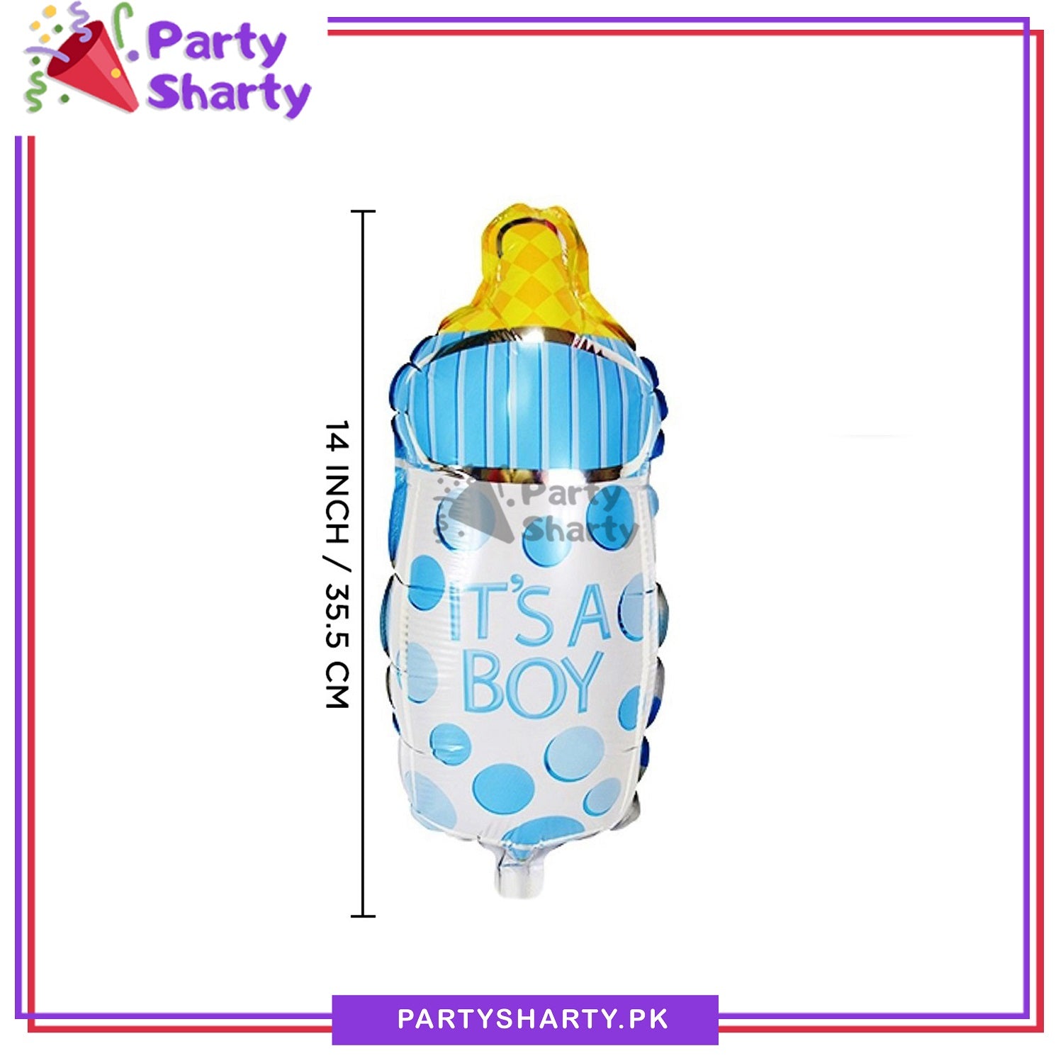 Mini Size Its a Boy / Girl Feeder Shaped Foil Balloon For Baby Shower, Welcome Baby and Gender Reveal Party Decoration and Celebrations