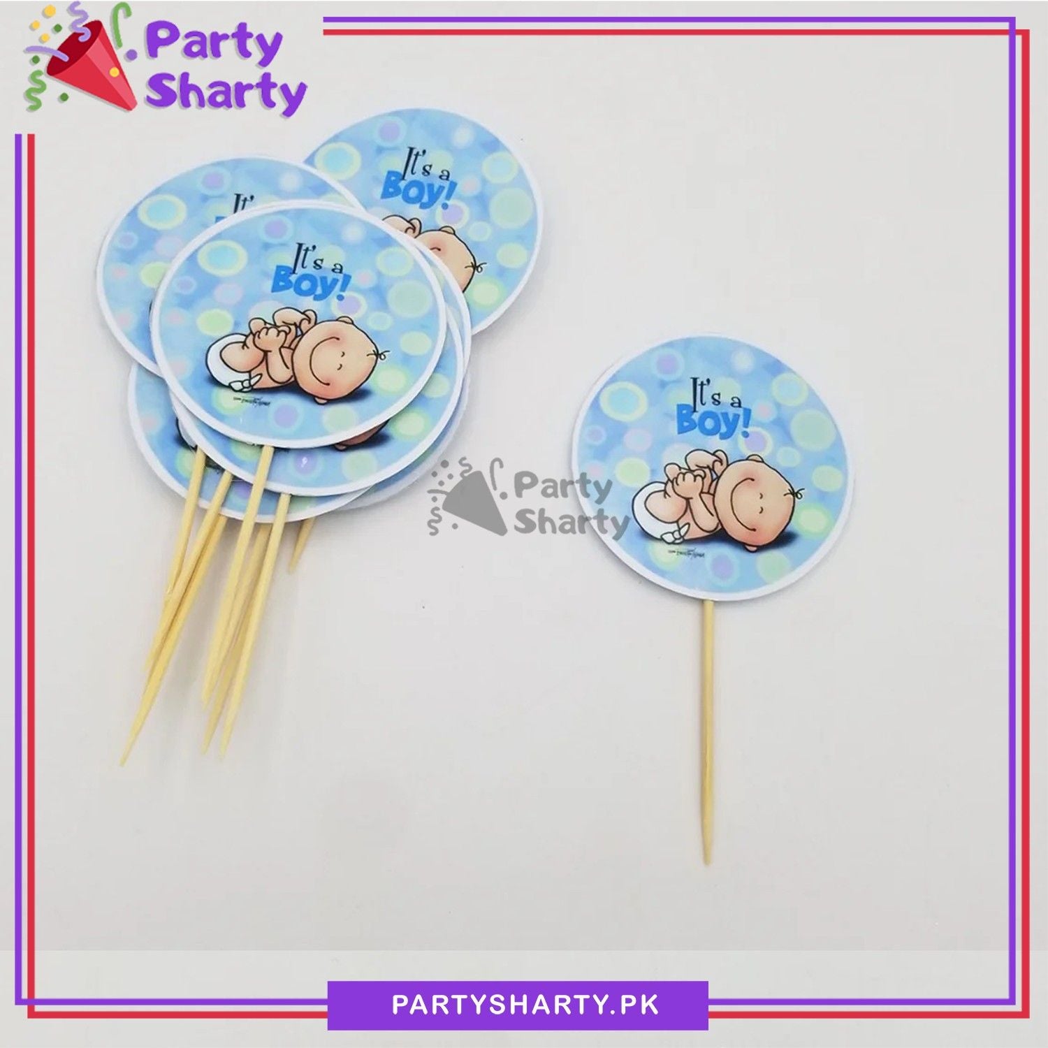Its a Boy Theme Cup Cake Topper for Its a Boy Birthday Theme Party and Decoration