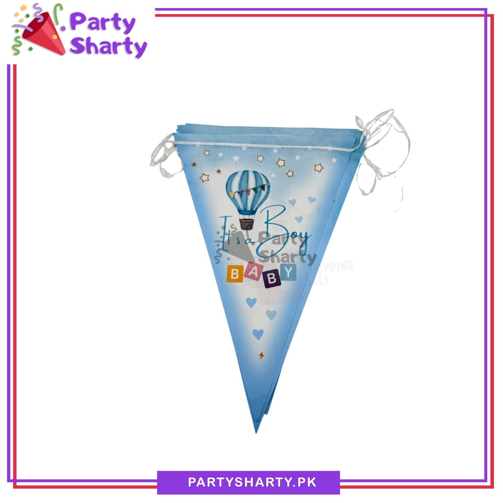 Its a Boy Theme Party Flags Bunting for Welcome Baby Theme Decoration & Celebrations