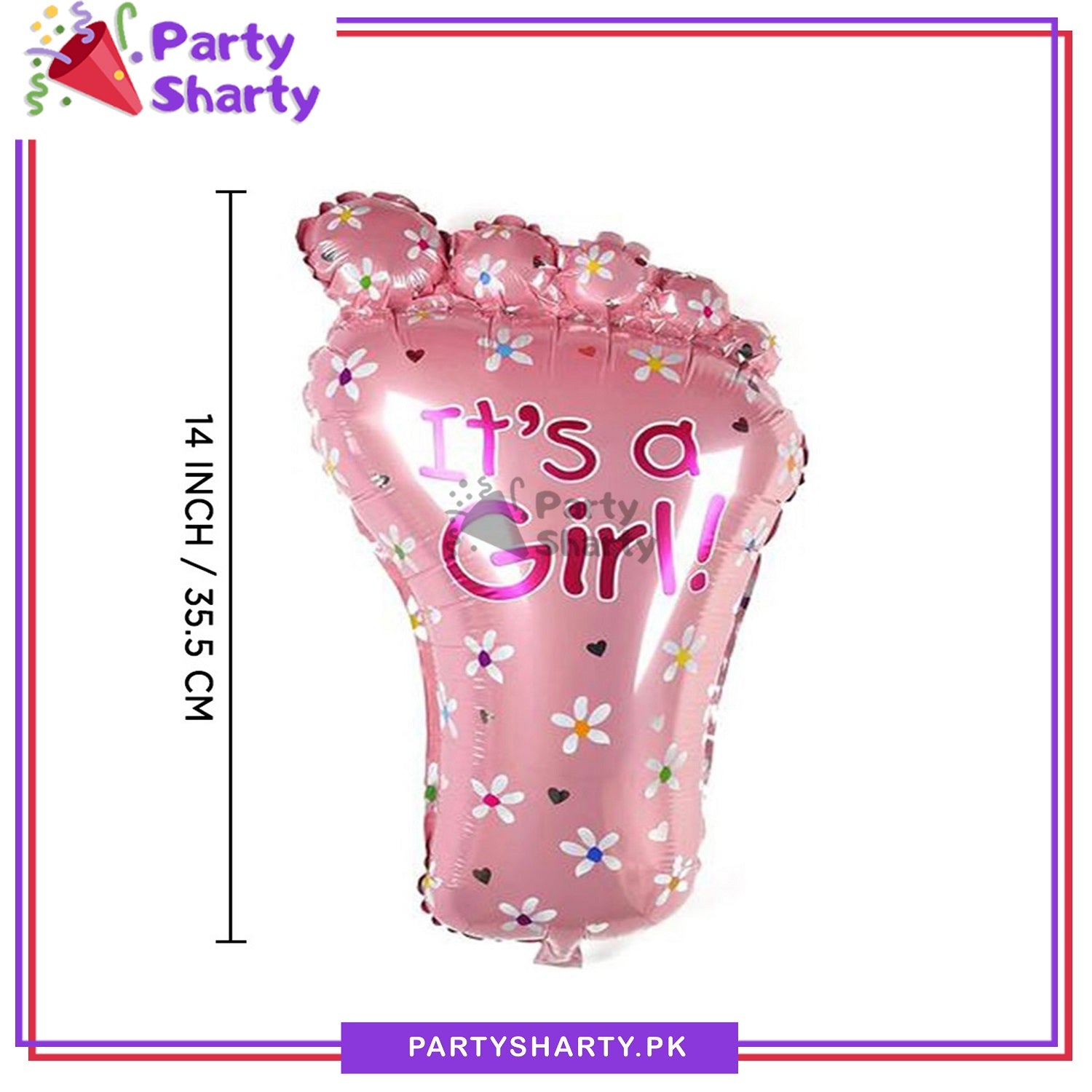 Mini Size Its a Boy / Girl Foot Shaped Foil Balloon For Baby Shower, Welcome Baby and Gender Reveal Party Decoration and Celebrations