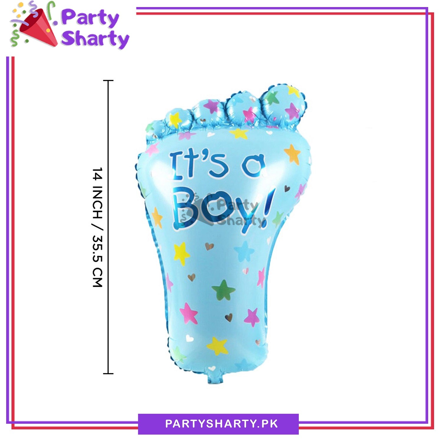 Mini Size Its a Boy / Girl Foot Shaped Foil Balloon For Baby Shower, Welcome Baby and Gender Reveal Party Decoration and Celebrations