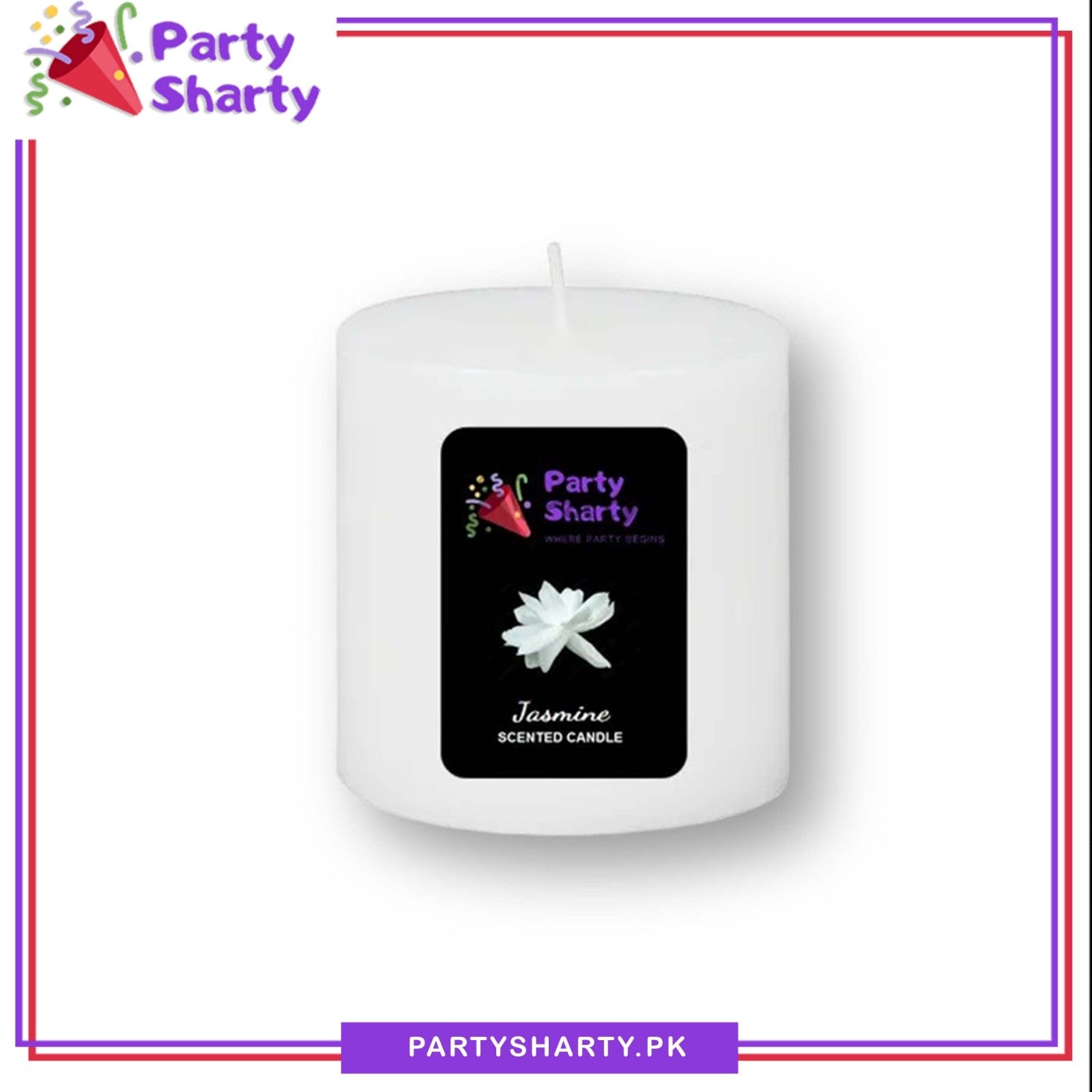 Jasmine Scented Pillar Candle For Room Decoration