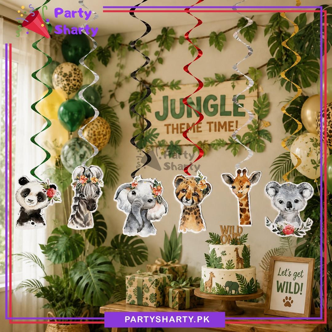 Jungle/Safari Theme Swirls For Jungle Theme Birthday Party Decoration