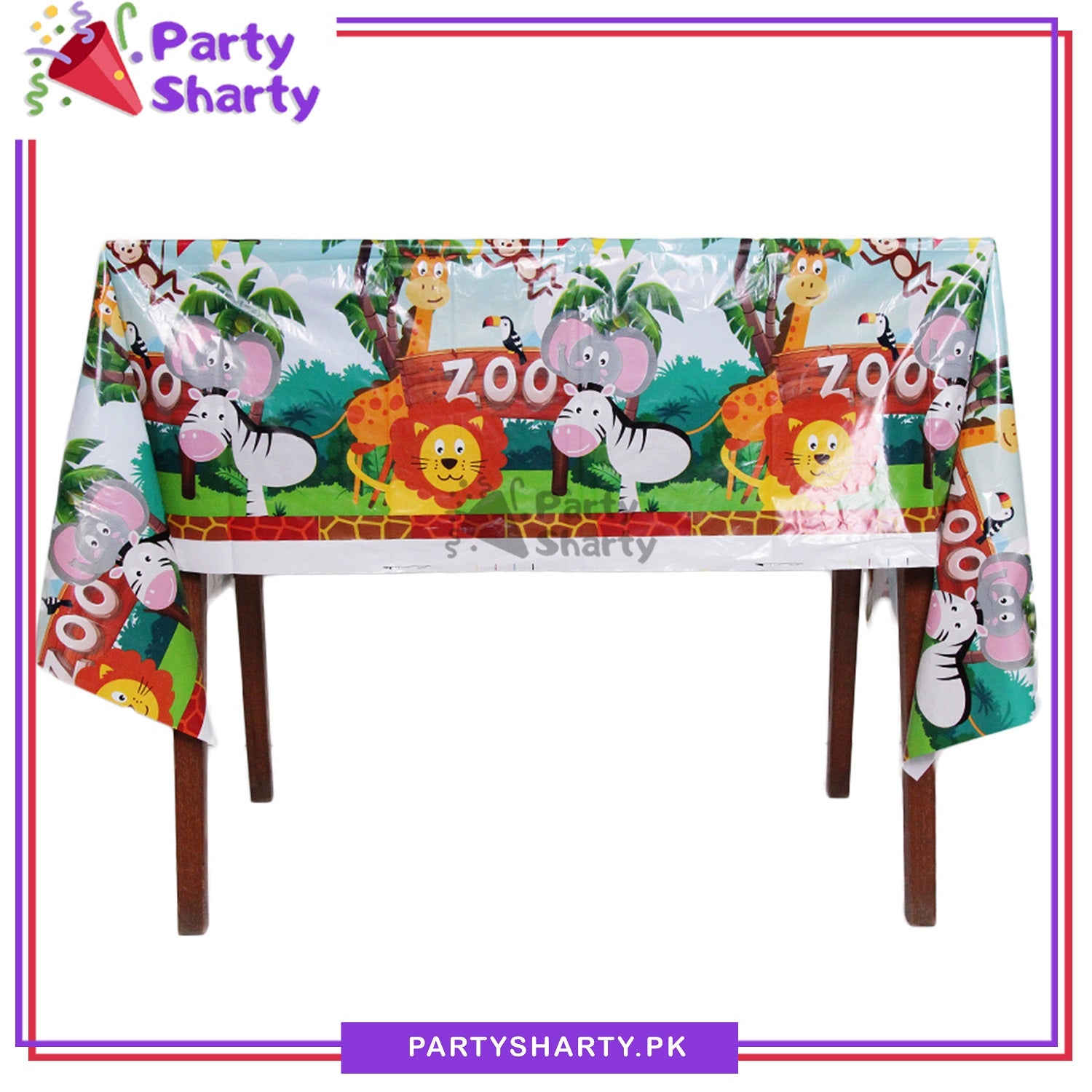 Jungle ZOO Party Theme Table Cover for Jungle Safari Theme Party and Decoration