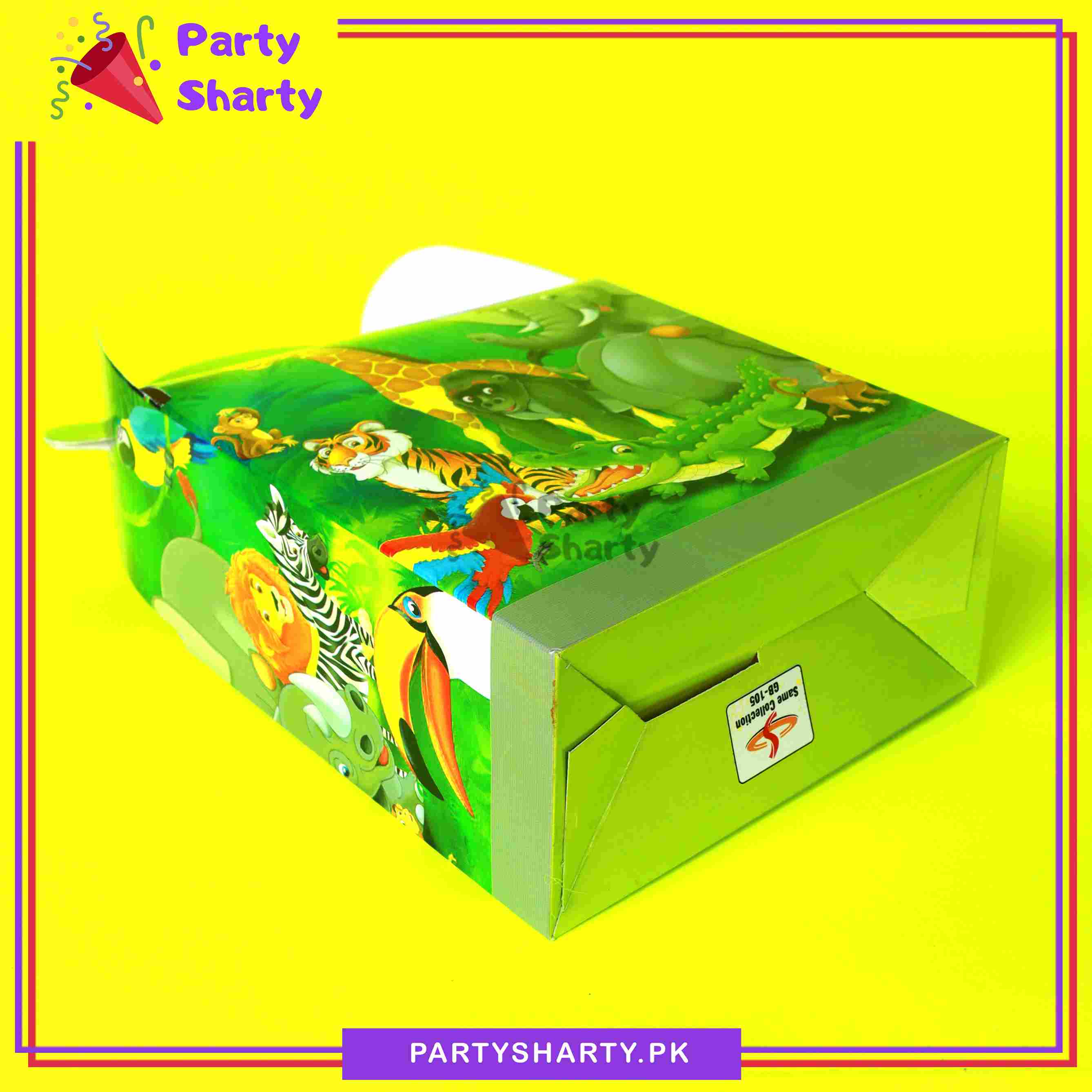 Jungle Theme Goody Boxes Pack of 6 For Jungle / Safari Theme Birthday Decoration and Celebration