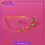 Silver Diamante King Boy Golden Metal Crown For Birthday Party Event and Celebration