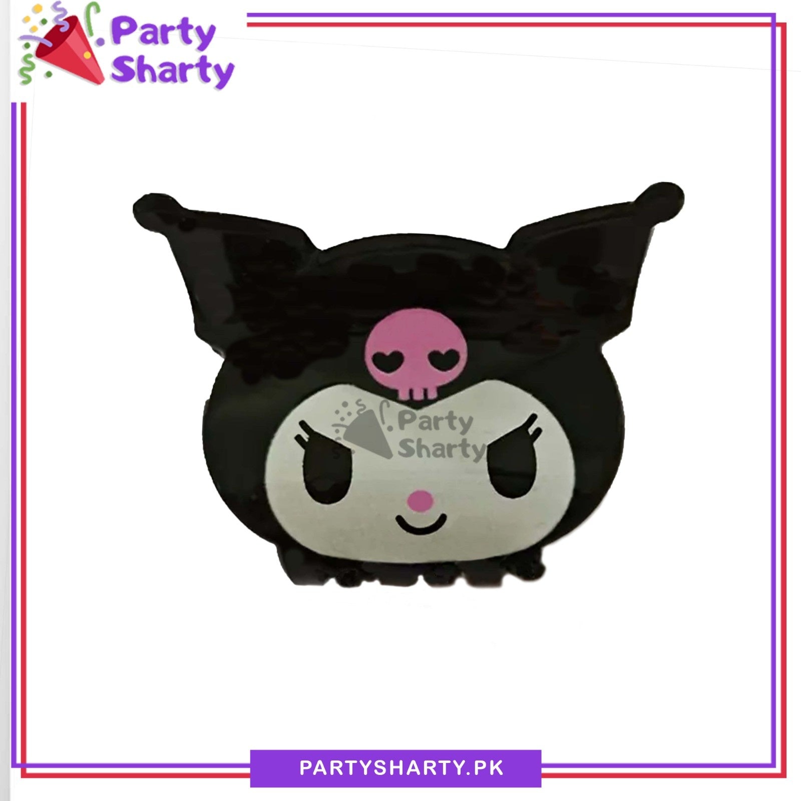 Kuromi Head Character Thermocol Standee For Kuromi Theme Based Birthday Celebration and Party Decoration