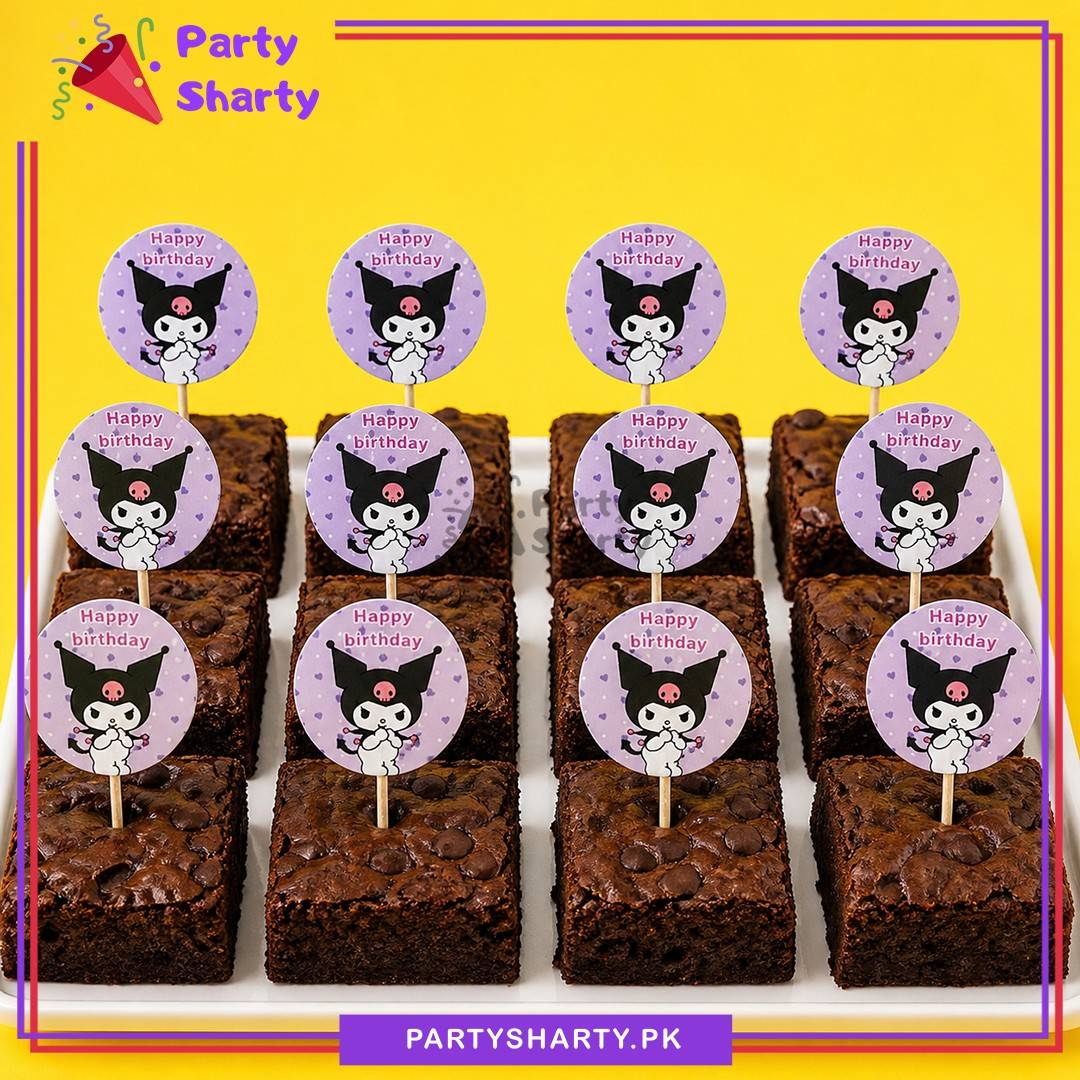 Kuromi Theme Cup Cake Topper For Kuromi Birthday Theme Cup Cake Decoration