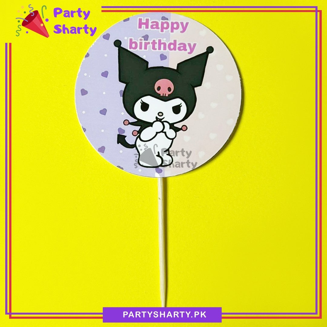 Kuromi Theme Cup Cake Topper For Kuromi Birthday Theme Cup Cake Decoration