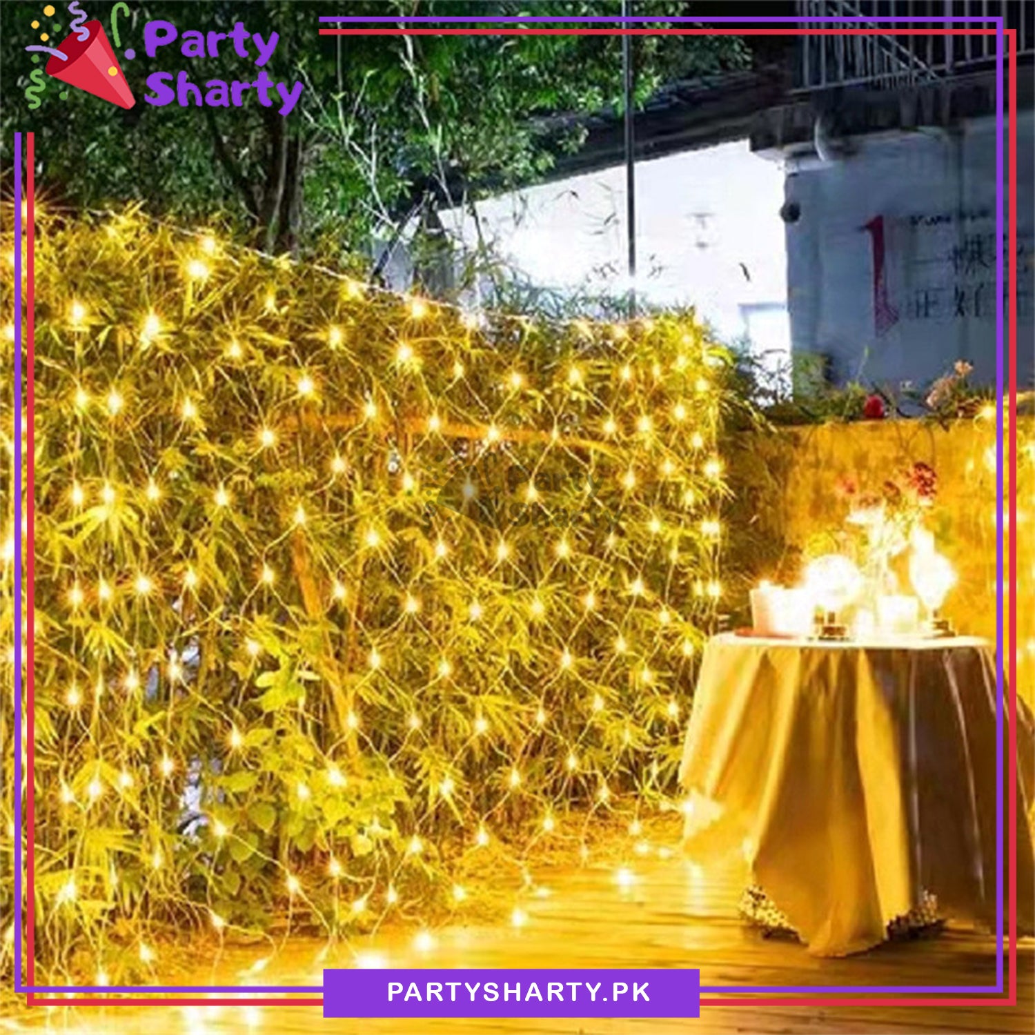 LED Net String Lights Indoor Outdoor Mesh Lighting Electric Operated f ...