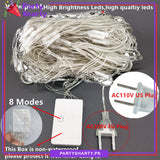LED Net String Lights Indoor Outdoor Mesh Lighting Electric Operated for Party Celebration & Home Decorations