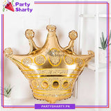 Large Golden Crown Shaped Foil Balloon For Royal Birthday Party Decoration and Celebration