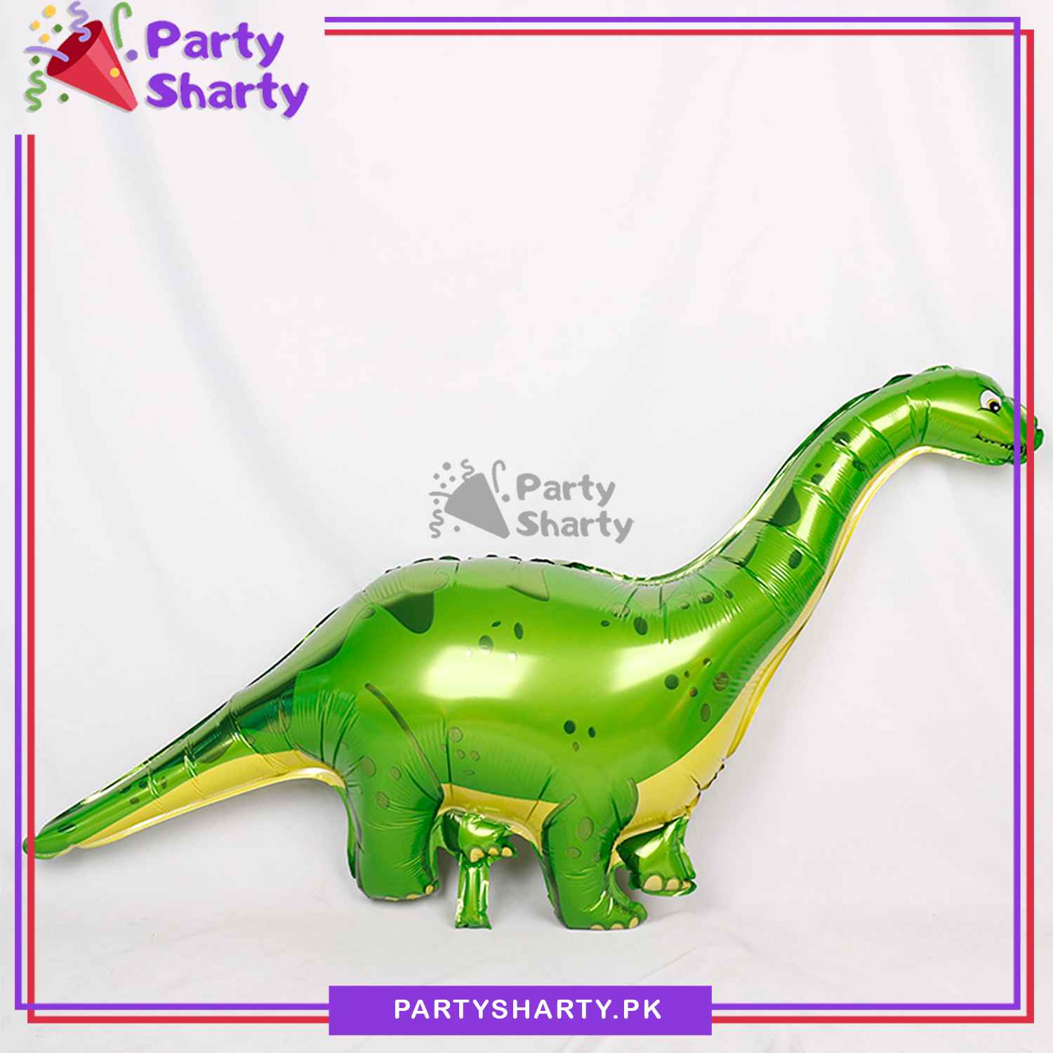 Large Long-necked Green Dragon Shaped Foil Balloon for Dinosaur / Dragon Theme Party Decoration