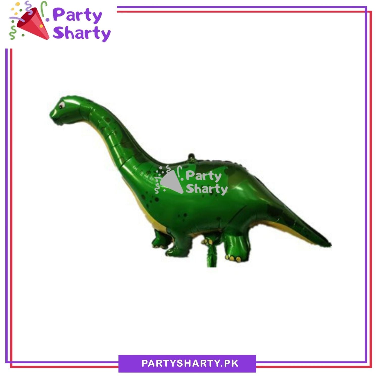 Large Long-necked Green Dragon Shaped Foil Balloon for Dinosaur / Dragon Theme Party Decoration