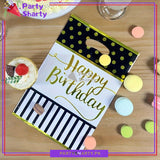 Small Size Happy Birthday Golden Foil Printed Theme Goody Bags for Birthday Party Decoration and Celebration
