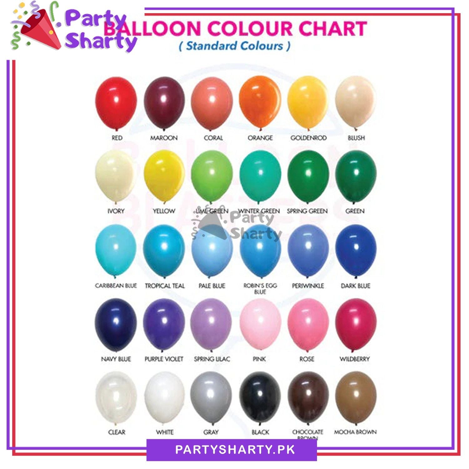 Latex Balloons for Birthday Party Decoration - Pack of 25