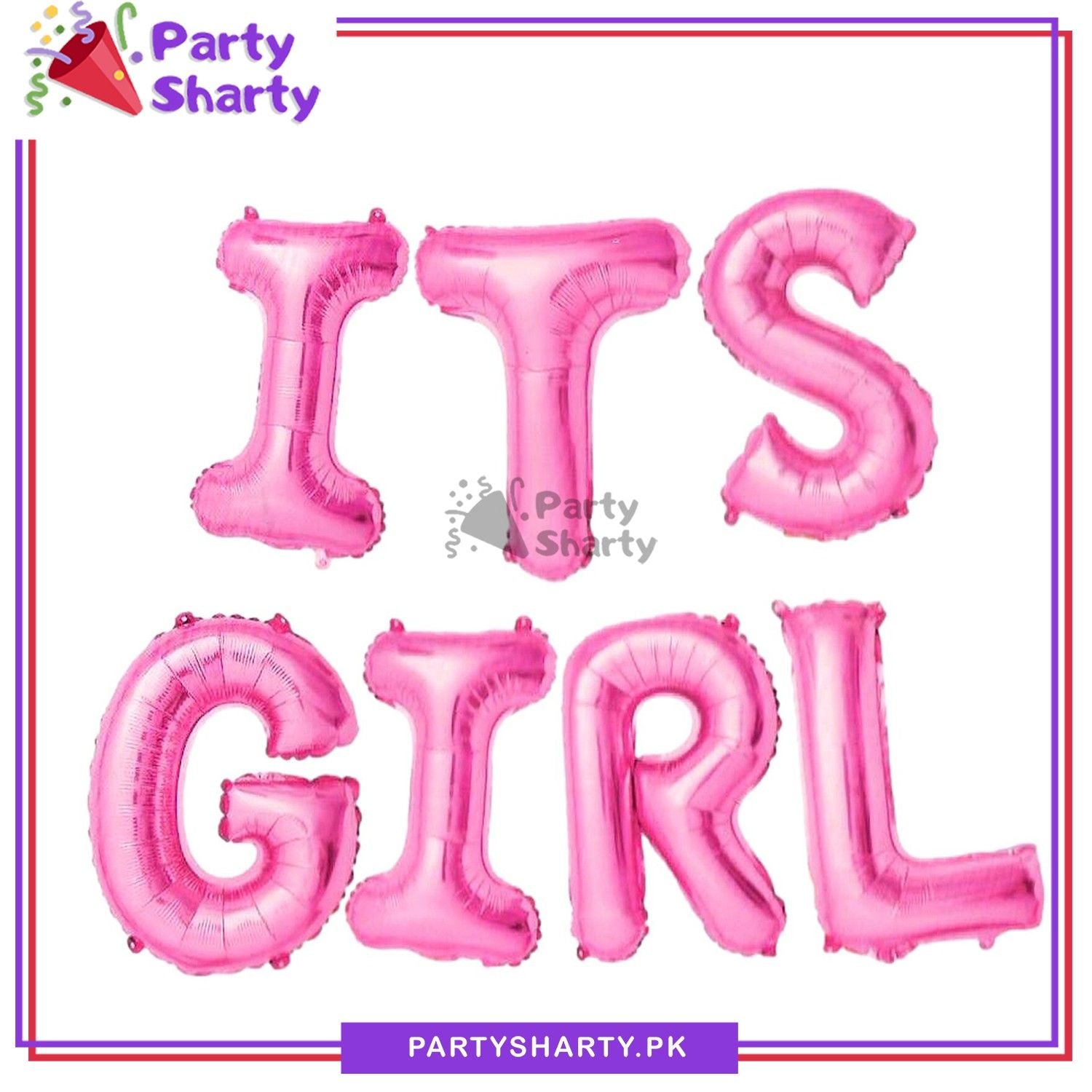 16 inch Pink / Blue Color Foil Balloons ITS A GIRL / ITS A BOY Letter Banner for Baby Shower Decoration