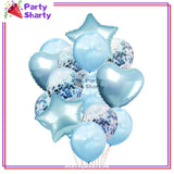 14 Pcs Confetti Decorative Party Balloons Set (Star, Heart Shaped & Confetti Filled Latex Party Balloons Set) For Birthday and Event